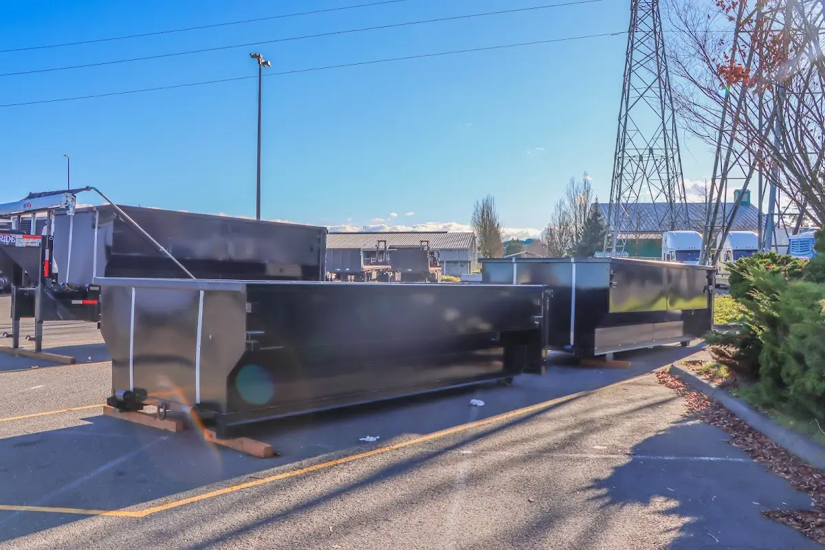 Roll-off dumpster ready for waste disposal at job site for Estate Cleanout Dumpster Rental in Champaign